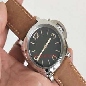 Klassieke stijl superkwaliteit horloges voor mannen cal 3000 automatische beweging 47 mm lichtgevende zwarte wijzerplaat 316 l staal transparante back leat256c