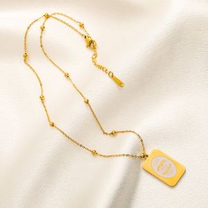 Klassieke stijl tag hanger kettingen luxe designer cadeau ketting doos verpakking boetiek sieraden 18K vergulde nieuwe liefde geschenk ketting