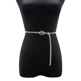 Cinturones de cuero con tachuelas para mujer, cinturones de estilo clásico, blanco, negro, occidental, Y2K AB, con diamantes de imitación, correa de marca de diseñador de lujo para Vaqueros