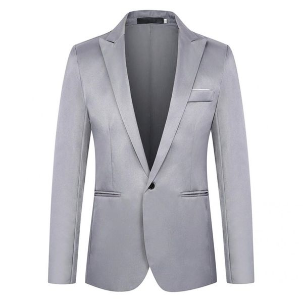 Abrigo de traje clásico Tipo clásico Blazer formal de manga larga Chaqueta de traje con solapa y botón único 220812