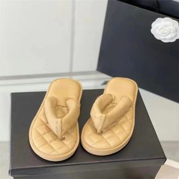 Klassieke zomer nieuwe zomer sandalen brood slippers slippers slippers, plus dikke lichaamstype materiaal super zachte schapenvacht base dikte 2 cm