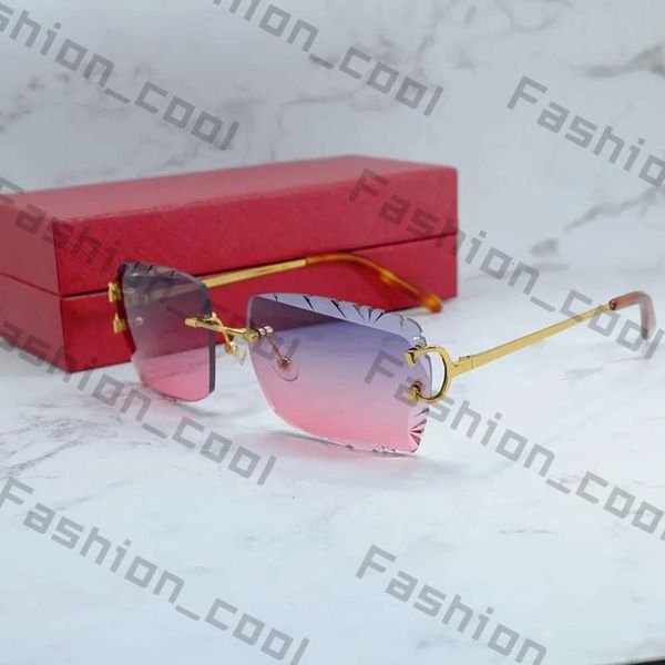 Lunettes de soleil Classic Diamond Coup Tobs Sungasses Hommes et femmes Salle Élégant Créner Créateur Carter Sun Glasses Driving Shades Outdoor Protect Eyewear Square Sunglasses 779