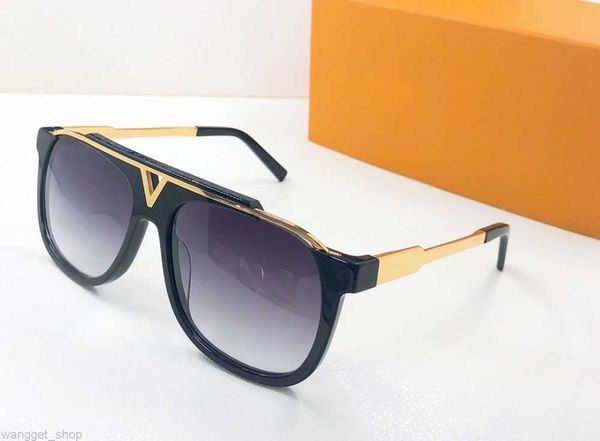 Gafas de sol clásicas 0937 hombres vintage moda mujer gafas placa cuadrada combinación de metal tablero fuerte tamaño euro lente marco completo vidrio de calidad superior