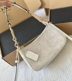 Klassieke TERI luxe designer schoudertas kettingtassen modemerk portemonnee vintage dames bruin lederen handtas