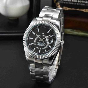 Classic Three Needle Water Ghost Quartz Steel Band Mens Casual Watch