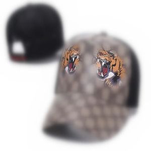Klassieke topkwaliteit petten slang tijger bij luxe heren dames ontwerpers kat canvas heren honkbal mode dames zonnehoed hoeden b262c