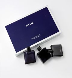 Classic Top Sell Blue Perfume 3 -piece set voor mannen 30 ml per fles EDT cologne met langdurige tijd Good Geur EDP High Geur 5578457