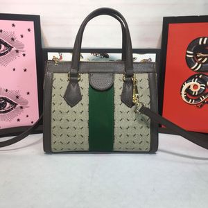 Bolsos de mano clásicos Lona de cuero genuino Bolsos de dama Bolso bandolera retro Bolso pequeño Flor vieja Cinta tejida verde roja Herrajes antiguos Correa extraíble 547551