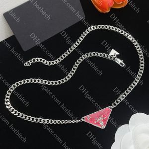 Klassieke Triangle Chain ketting designer kettingen voor vrouwen luxe titanium staal pure zilveren ketting mode sieraden geschenk met doos