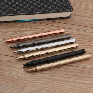 Classic Trim Rollerball Pen Afneembaar Bamboo Brass Golden Rose Silver Gun Black Stationery Office School Sprogramma's schrijven