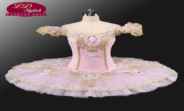 Classique Tutu professionnel filles fleur fée Ballet Tutu Performance Ballet Costumes dormir beauté crêpe Tutu Costume LD00019772961