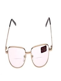 Klassieke unisex metalen frame bifocale leesglazen bril Reader Clear zonnebril eamglas diopter 1040 10pcslot 7177699