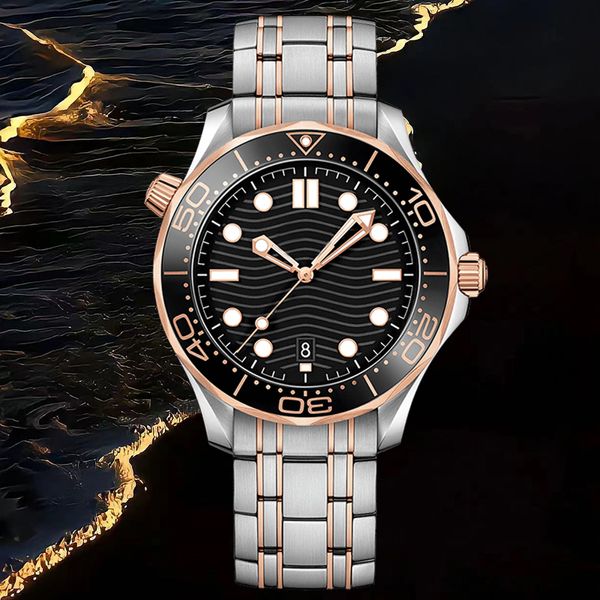 Reloj unisex clásico omg 41 mm Zafiro Correa de acero inoxidable resistente al agua Correa de cuero Reloj de buceo versátil Reloj de maquinaria Reloj de negocios y casual para hombre dhgate