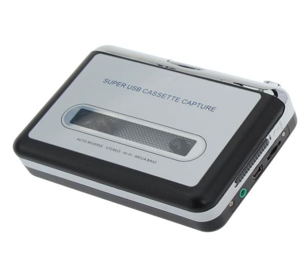 Reproductor de casete USB clásico Convertidor de casete a MP3 Captura Walkman Reproductor de MP3 Grabadoras de casete Convierta música en cinta a Compu8077921