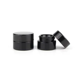 Klassieke UV -bescherming Volledig zwart 5 ml Glas Crème Jars Flessen