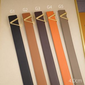 Classic v Letter Men Designer Belts hoogwaardige veelzijdige gordel 5 kleuren eenvoud mode riem dames luxe designer polsbandtrend