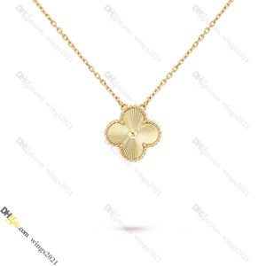 Collier pendentif classique Van Clover en or, créateur de bijoux pour femmes, acier titane de haute qualité plaqué or, ne se décolore jamais, non allergique, Store/21417581