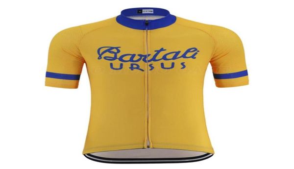 Classic Vintage Cycling Jersey Men039s Summer Summer à manches courtes de route Vêtements de vélo de route 100 Polyester Bicycle de respiration à sec rapide 20396910504