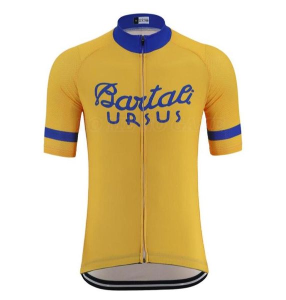 Classic Vintage Cycling Jersey Men039s Summer Summer Sleeve Road Bike Wear Clothing 100 Polyester Rapide Dry Birmable Bicycle 20399723282