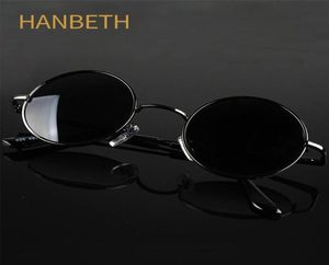 Classic Vintage Round Polarise Sunglasses Men Brand Designer Retro Sun Glasses Femme Metal Frame Black Lens Driving Eyewear5271296