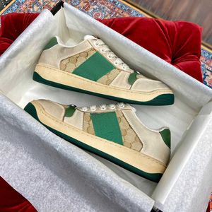 screener chaussures de sport baskets designer femmes hommes chaussures sales cuir vieux sneaker beige ébène vert fuchsia bleu vintage traité