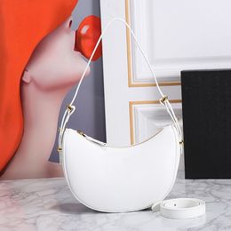 Klassieke vintage stijl croissant schoudertas crossbody tas handtas koeienhuid mode eenvoudige sfeer P80188