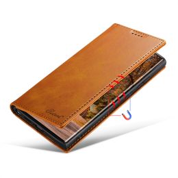 Classic Wallet Flip Leather Case voor Samsung Galaxy S23 S22 Ultra S21 Plus magnetisch boek Flip Phone Case Cover