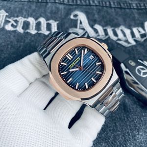 Reloj clásico Reloj automático de lujo para hombre Reloj de acero inoxidable con zafiro Calendario completo Relojes de pulsera de alta calidad PP Reloj de negocios de lujo para hombre y mujer