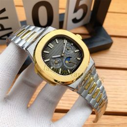 Classic Watch Mens Designer Glow Watch 40mm Mmm Automatic mécanical Watch High Quality Top Luxury Mouvement Mouvement Horloge en acier en acier inoxydable STRAP 764