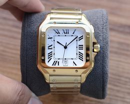 Reloj clásico Reloj para hombre Diseñador de lujo 39.8 MM Relojes para hombre Movimiento automático Aniversario de acero Reloj de pulsera cuadrado clásico Sin caja