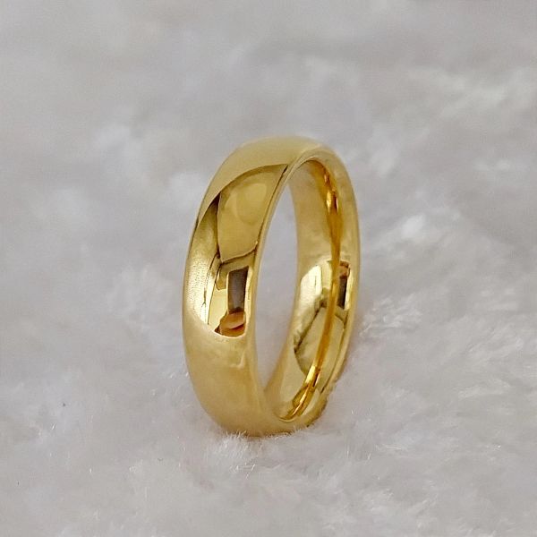 Classic Western Designer 24k Gold plaqué 6 mm Promesses de mariage pour hommes et femmes Amateurs Real Tungsten Carbide Bijoux