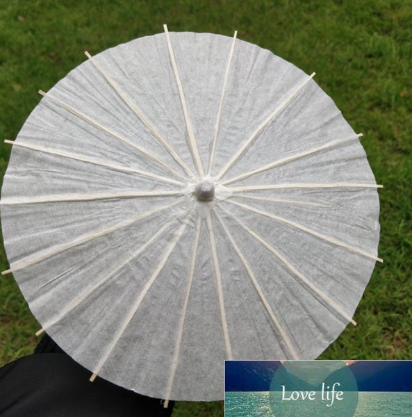 Paper blanc Chinois Chinese Craflla Parasol Oriental Umbrella pour le mariage 20 30 40cm pour l'artisanat Photo accessoires