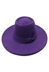 Classic Wide Brim Women Men Fedora Hat avec ceinture boucle en feutre Panama Hat8577869