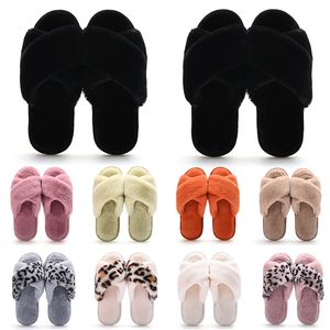 Klassieke winter indoor slippers voor vrouwen sneeuwbont dia's huis outdoor meisjes dames furry slipper plat platform softs comfortabele schoenen sneakers 36-41