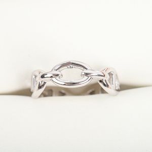 Klassieke damesontwerper Sterling zilveren ring Beroemde Franse sieraden Merk Luxe varkensneus Single Layer Silvers Rose Gold Simple Charm Sieraden Leraar Modecadeau