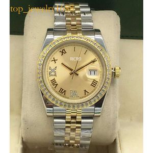 Klassieke dames 36 mm Diamond Watch Ladies roestvrijstalen vouwbespeling Roman digitale automatische mechanische mode sport waterdichte horloges