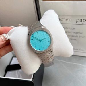 Classique Femmes En Acier Inoxydable Quartz Montre Femme Géométrique Bonbons Couleur Série Montre-Bracelet Bleu Rose Cadran Carré Dame Horloge 38mm étanche