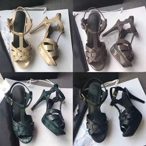 2022 dames hoge hakken schoenen ontwerper hiel zwarte gouden toon nuede rode luxe luxe socialite vrouwen dame mode sandalen maat 35-41 no23