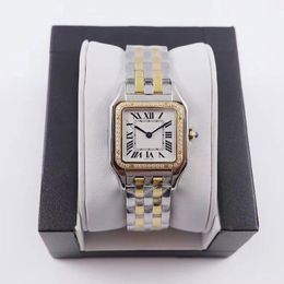 2023 Montre femme classique 22x22 mm 27x 27mm petit cadran montres en or/argent 904L montre à quartz en acier avec montre-bracelet en diamant de luxe