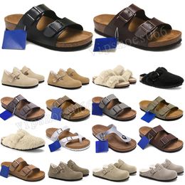 Pantoufles classiques pour femmes Bostons Sabots Sandales Birkin Stock Arizonas Hommes Fourrure Diapositives Baskets à plateforme Sneaker Chaussures décontractées Tongs en daim peau de mouton Taille 35-45