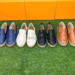 Klassieke dames stuurboord vissersjurk schoenen ontwerper denim blauw lederen casual loafers zomer walk comfort canvas flats glip op straw zool 35-45 5.17 01