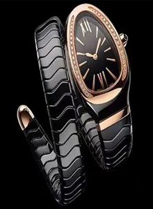 Classic Womens Watch Diamond Quartz Horloges 35 mm keramische armband enkele ring Dubbele ring kan kiezen Life waterdichte design Design Lady W1980492