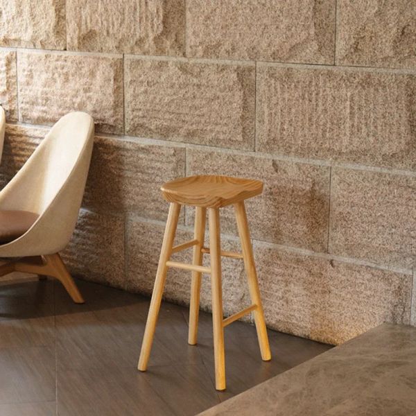 Tabouret de bar en bois classique conception de sièges confortables solides pour les restaurants bars à la maison