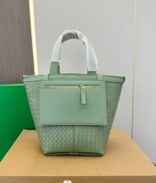 Klassieke geweven vrouwen groentemandwinkelzak mode -satchels schoudertassen handtas munt tas crossbody messenger tas luxury designer porteporteer rugzak