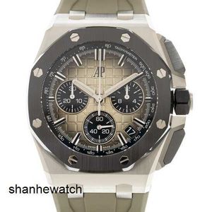 Klassiek polshorloge Tactisch polshorloge AP Epic Royal Oak Offshore-serie Automatisch mechanisch herenpolshorloge met timingfunctie 26420SO.OO.A600CA.0 Lichtgrijs