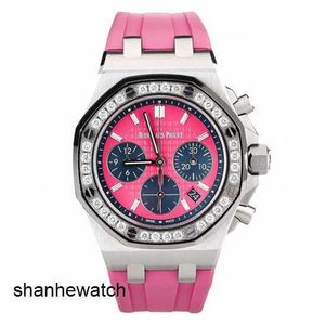 Klassiek polshorloge Tactisch polshorloge AP 26231ST Royal Oak Offshore Automatic Machinery Dames roze wijzerplaat Wijzerplaat 37 mm met garantiekaart