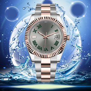 lichtgevend horloge automatische horloges uitverkoop prime automatische mode dameshorloge 41 / 36 mm vouwgesp saffierglas roze wijzerplaat roestvrijstalen rlx-horloges