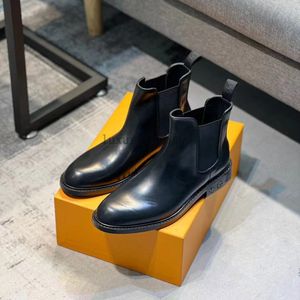 Klassieke Wyatt enkellaarzen heren MINISTER's Chelsea boot westerse stijl zwart leer motorlaarzen heren heren schoenen herfst winter 1.9 06