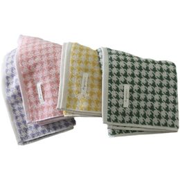 Serviettes en coton à carreaux Jacquard Plaid teints classiques