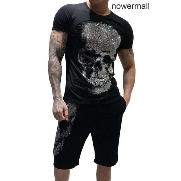 Classic308n Plein camiseta Philipps pp Impreso OSO Gráfico CAMISETA Piedra PP Rhinestone Diseñador para hombre Camisetas con calaveras Bling Marca Ropa para hombres H3GB